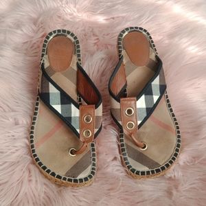 Burberry wedge sandals